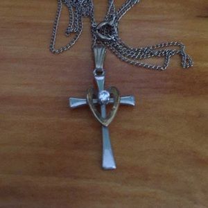 Sterling silver cross necklace